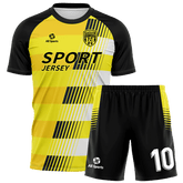 All Sports,昇華 サッカー ユニフォーム,上下セット,黄,オリジナル ユニフォーム